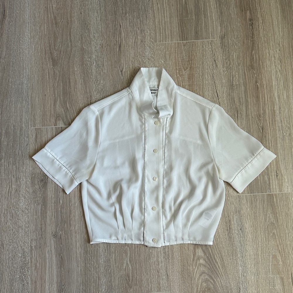 Aritzia Sunday Best Cropped Blouse - XS